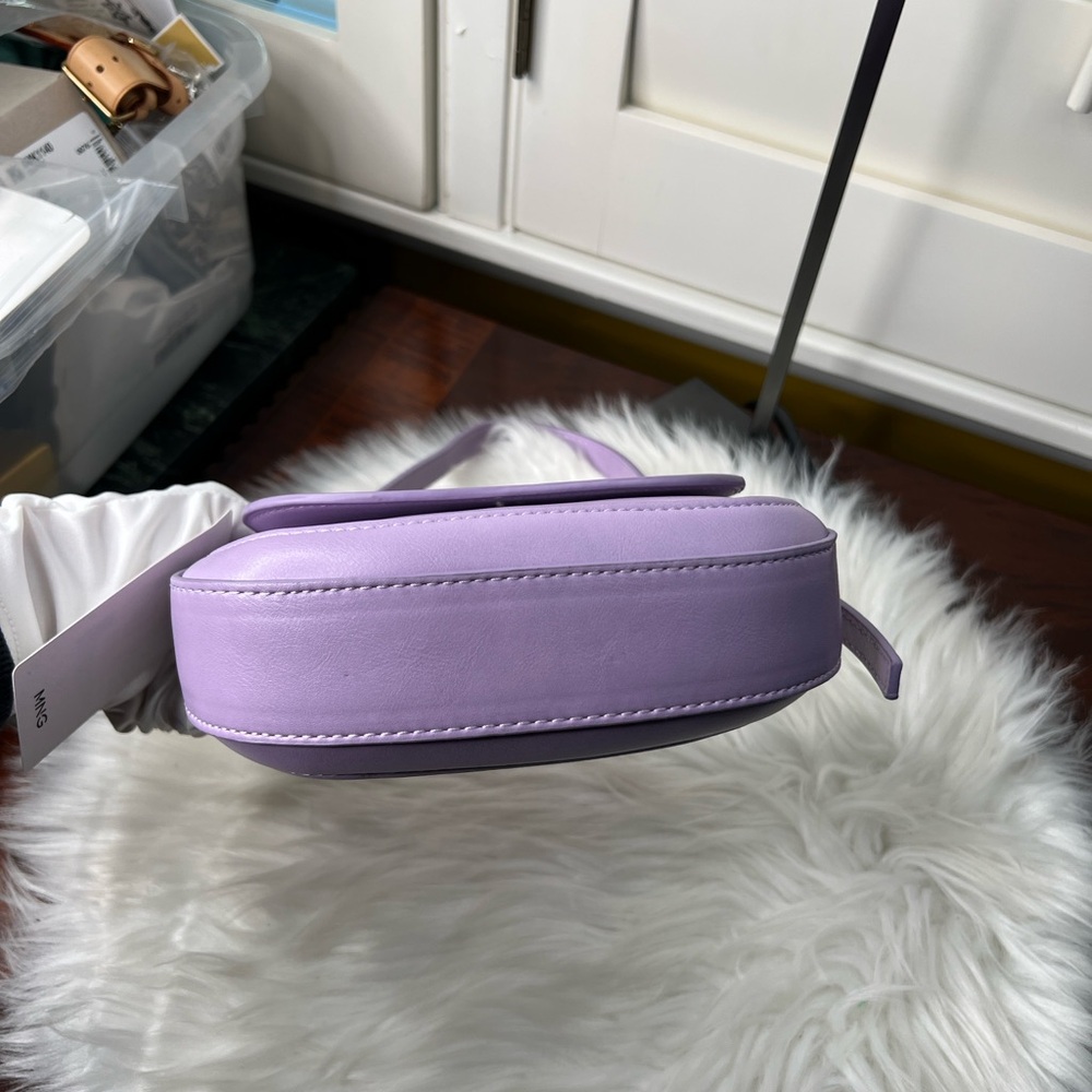 NWT Mango Lavender Shoulder Bag perfect for spring and summer - Picture 7 of 15